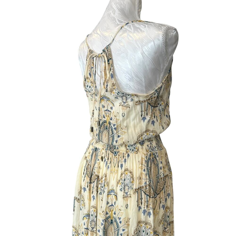 O’Neill Y2K Grecian Print Rayon Maxi Dress Double Slits XS - Picture 16 of 16